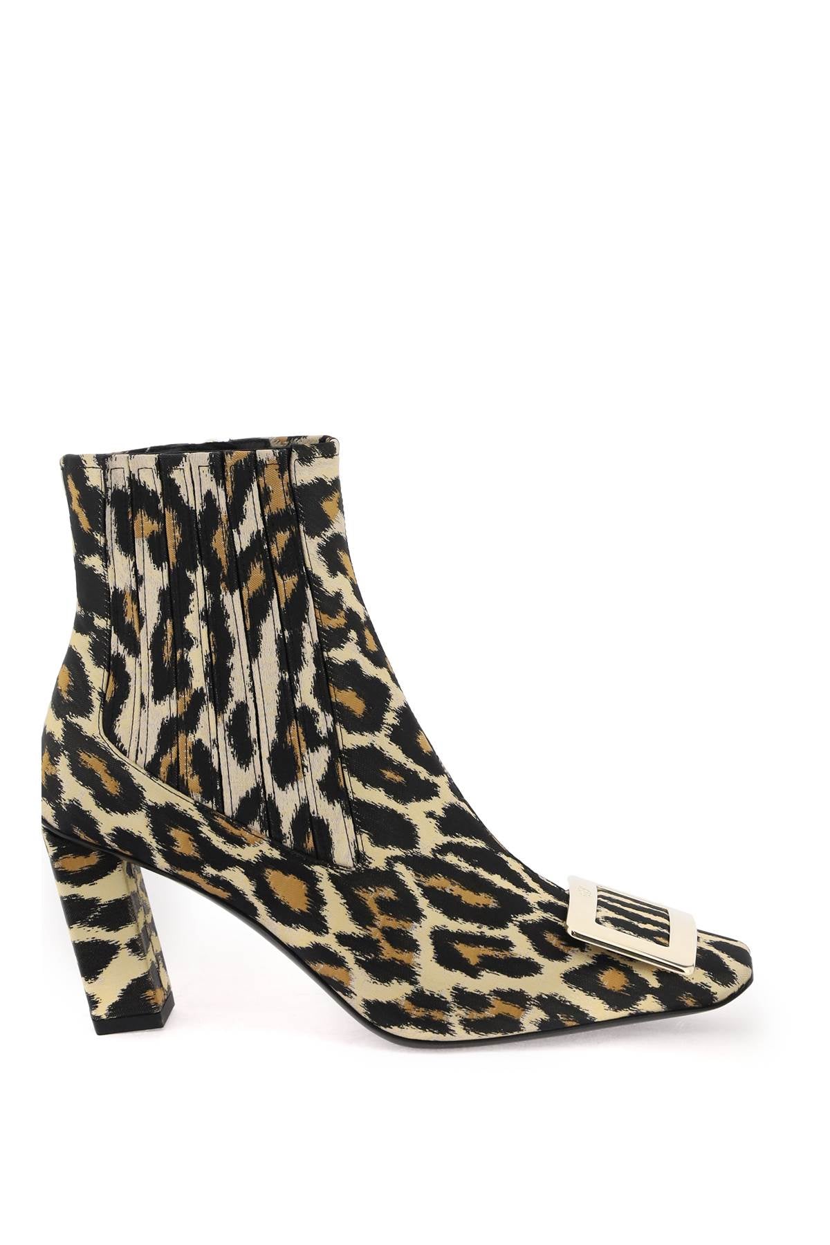 Leopard Jacquard Chelsea Boots for Women