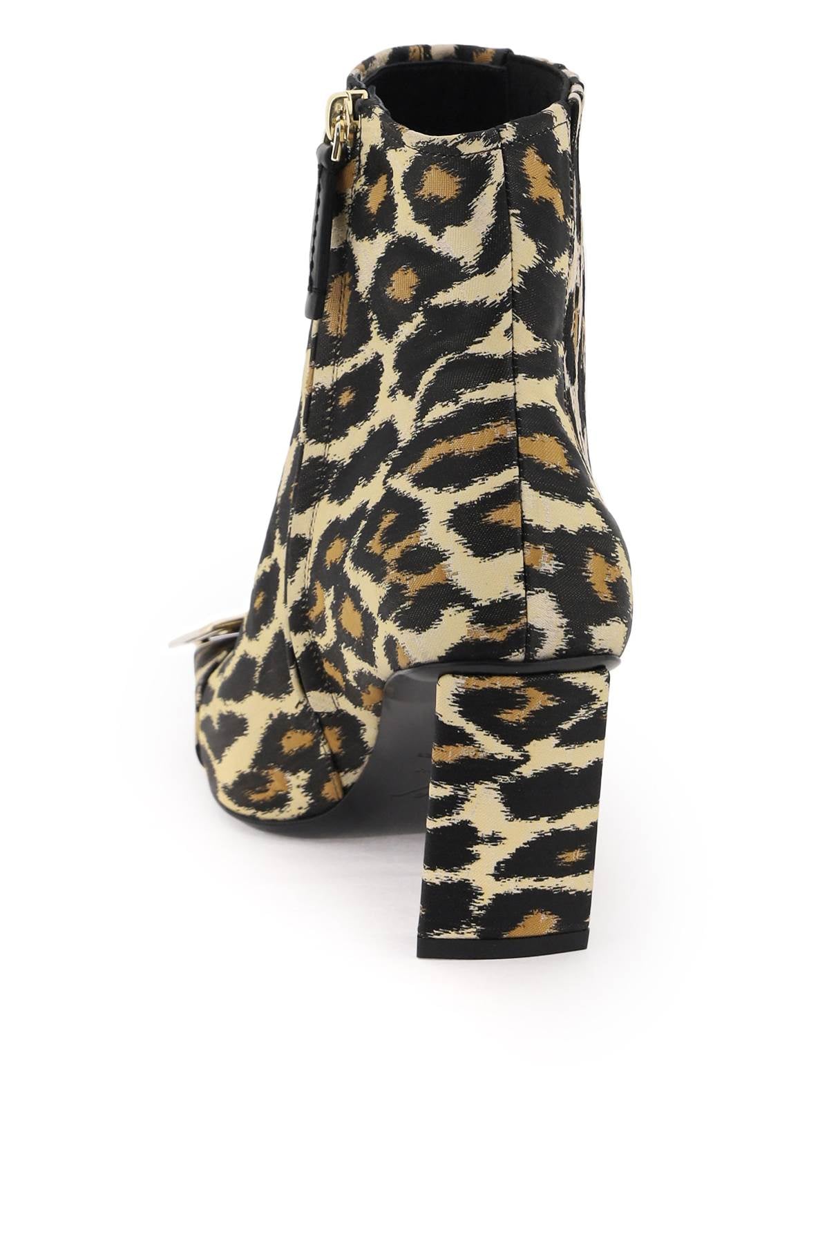 Leopard Jacquard Chelsea Boots for Women