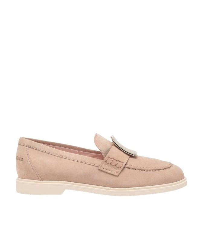 ROGER VIVIER Ecru Suede Loafers for Women - SS24 Collection