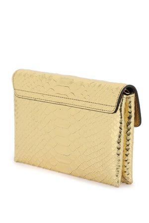 Laminated Stamped Python Leather Mini Handbag - SS24