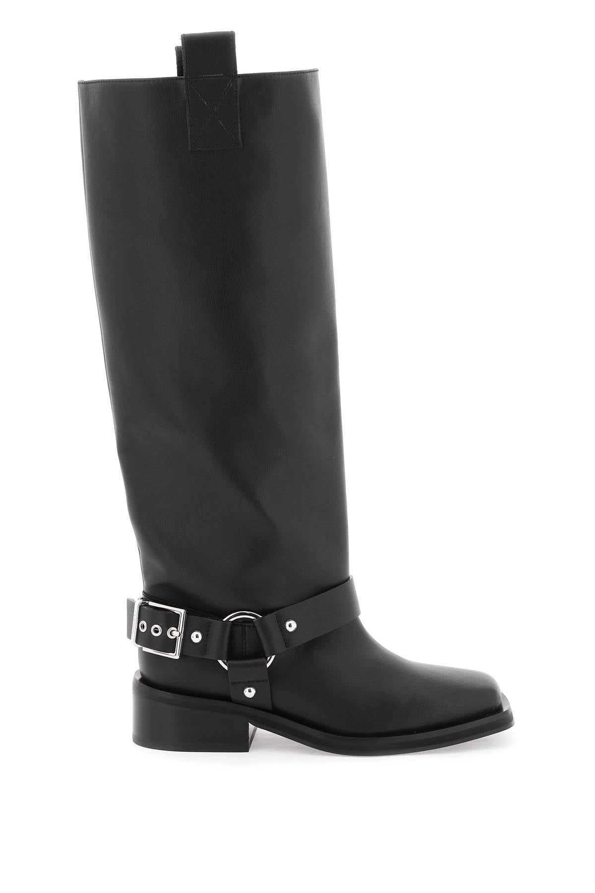 經典黑色時尚電動車女性騎家靴 - SS24