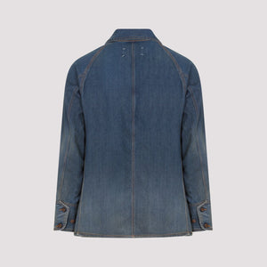 MAISON MARGIELA Blue Cotton Jacket for Men | SS24 Collection
