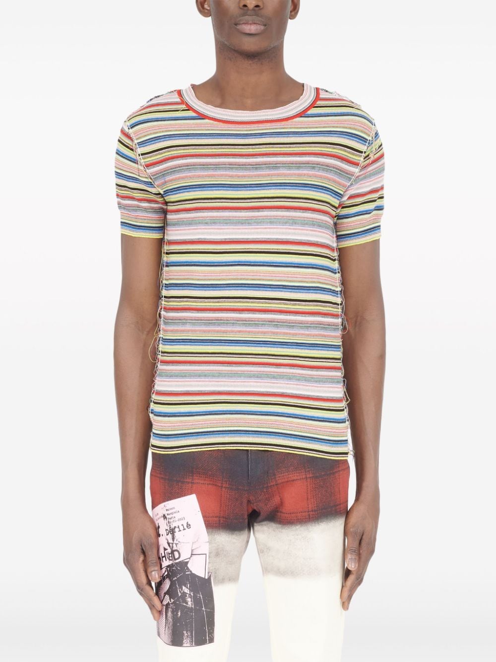 多彩條紋棉質男士T恤- SS24年系列