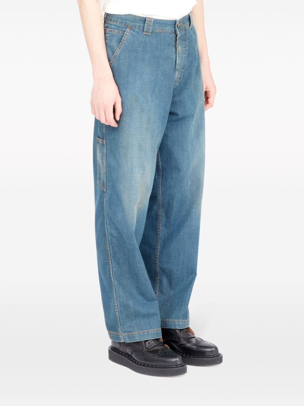 男士 SS24 系列藍色純棉牛仔褲