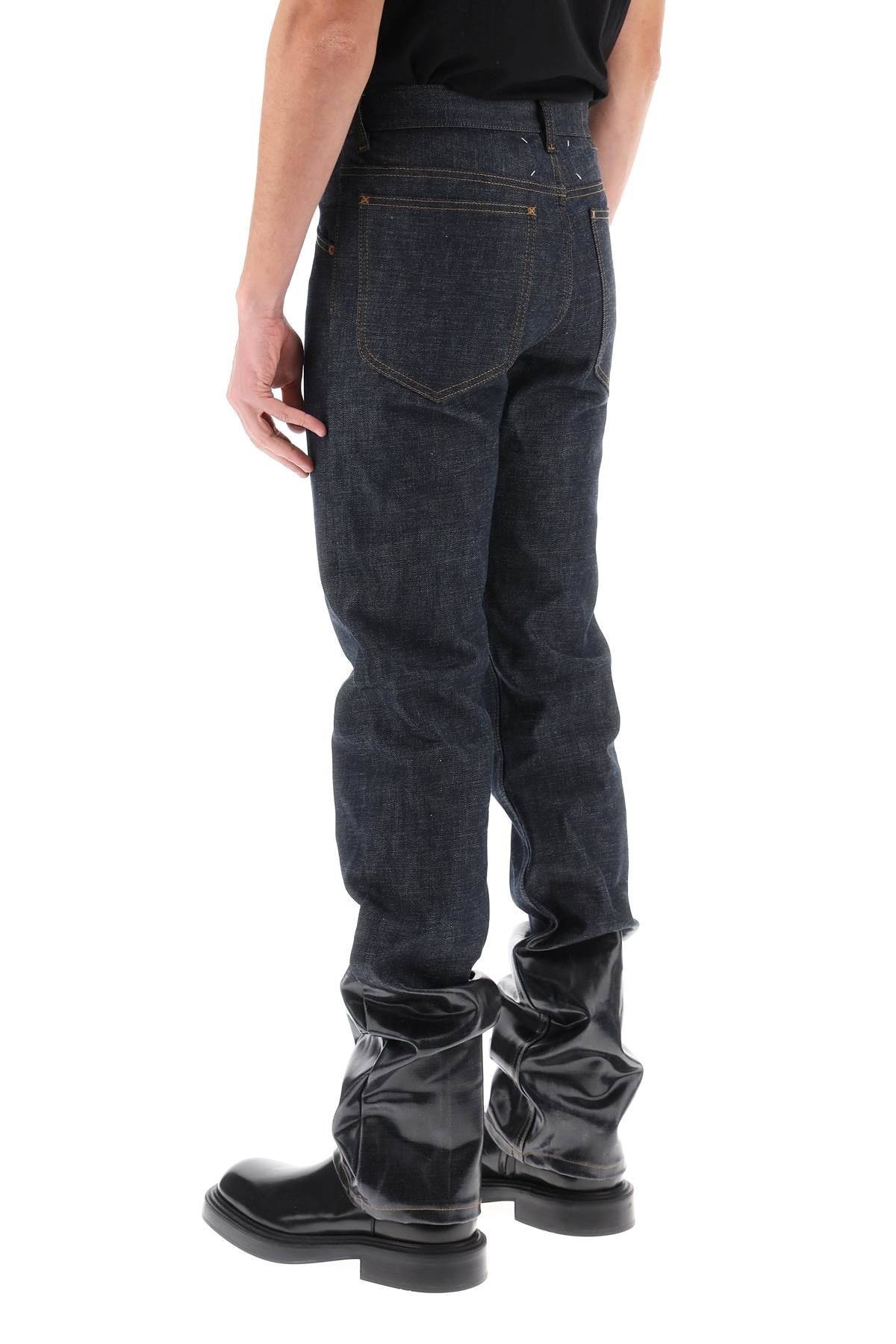 Straight Cut Men's Jeans | Solid Blue Denim Pants for SS24