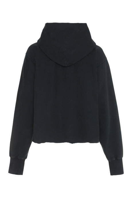 MAISON MARGIELA Grey Logo Cotton Hoodie for Women - SS23 Collection