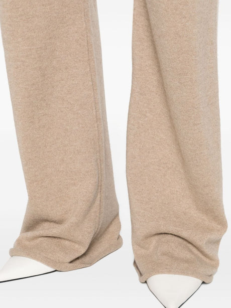 MAISON MARGIELA Beige Wool-Cashmere Blend Knit Trousers for Women