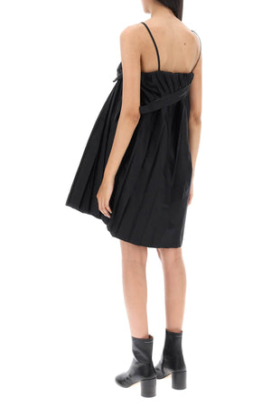 Asymmetrical Pleated Mini Dress