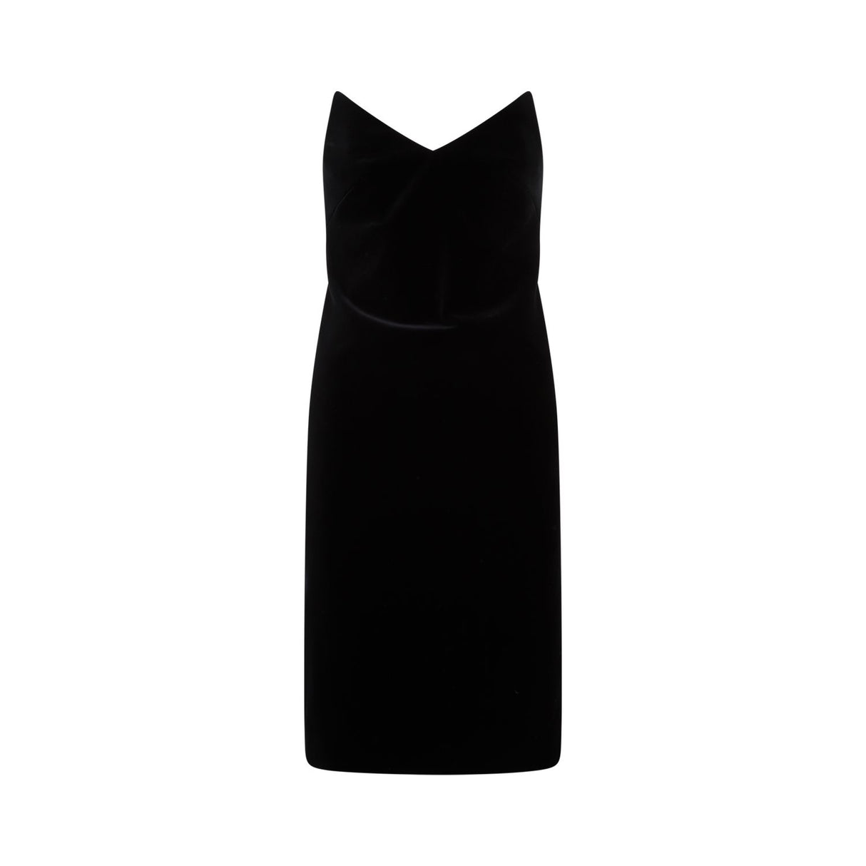 LOEWE Sleek Black Bustier Midi Dress for Women