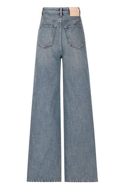 高腰淡蓝色棉质牛仔裤-SS24女装系列