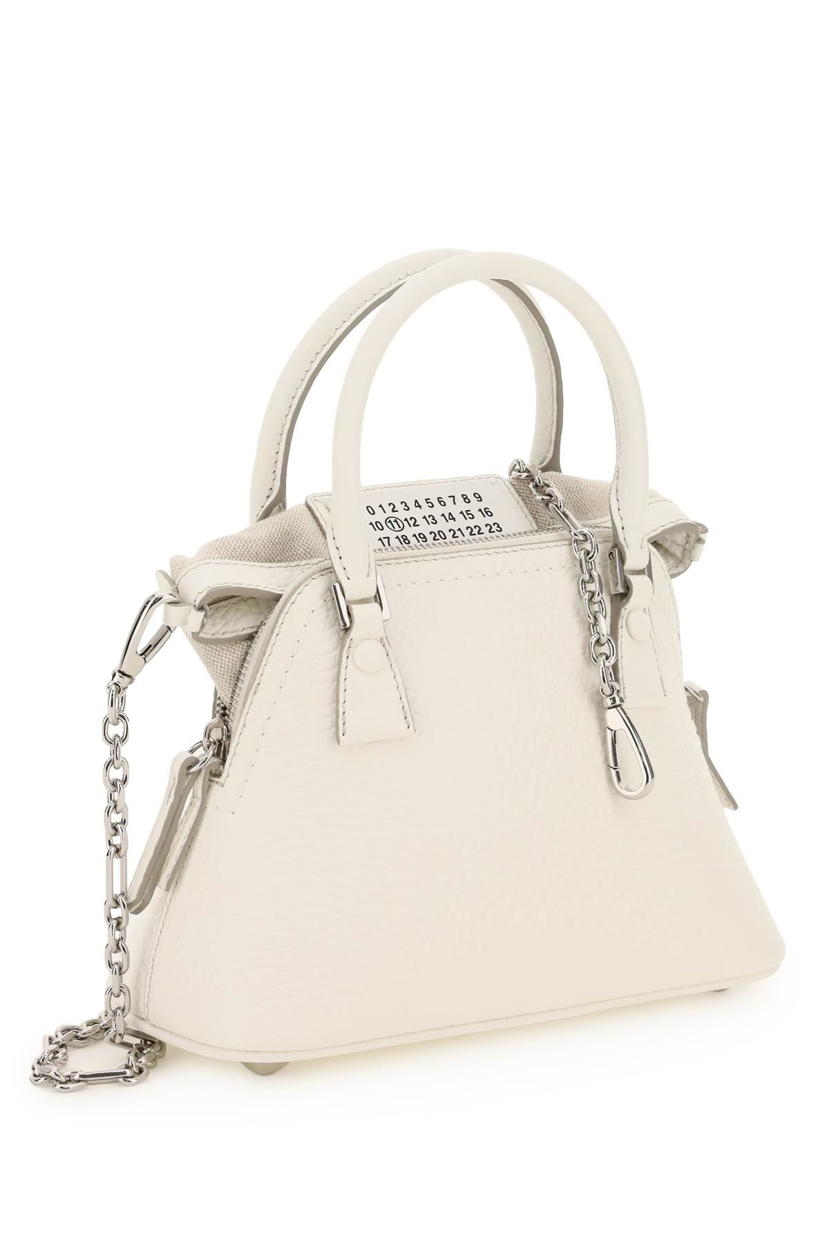 MAISON MARGIELA White Leather Top-Handle Handbag for Women - SS24 Collection