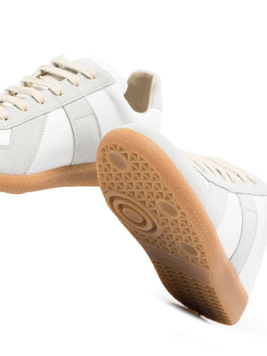Women's White Leather Low-Top Sneakers for SS24