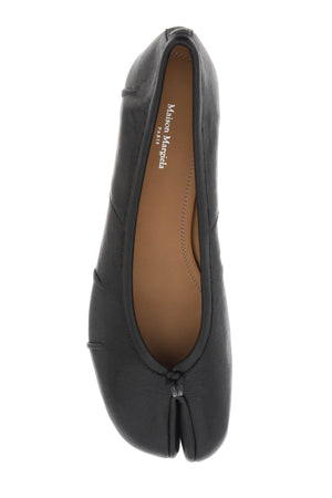 MAISON MARGIELA Split-Toe Ballerinas in Smooth Black with Knot Detailing