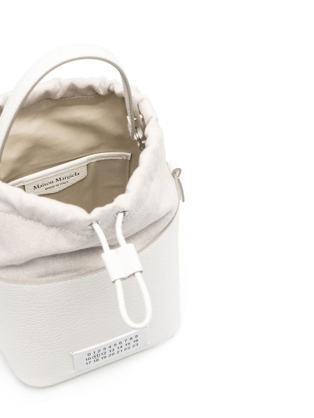 5AC Leather Bucket Handbag by Maison Margiela