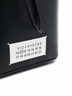 Jet Black 5AC Number Patch Bucket Handbag for Men