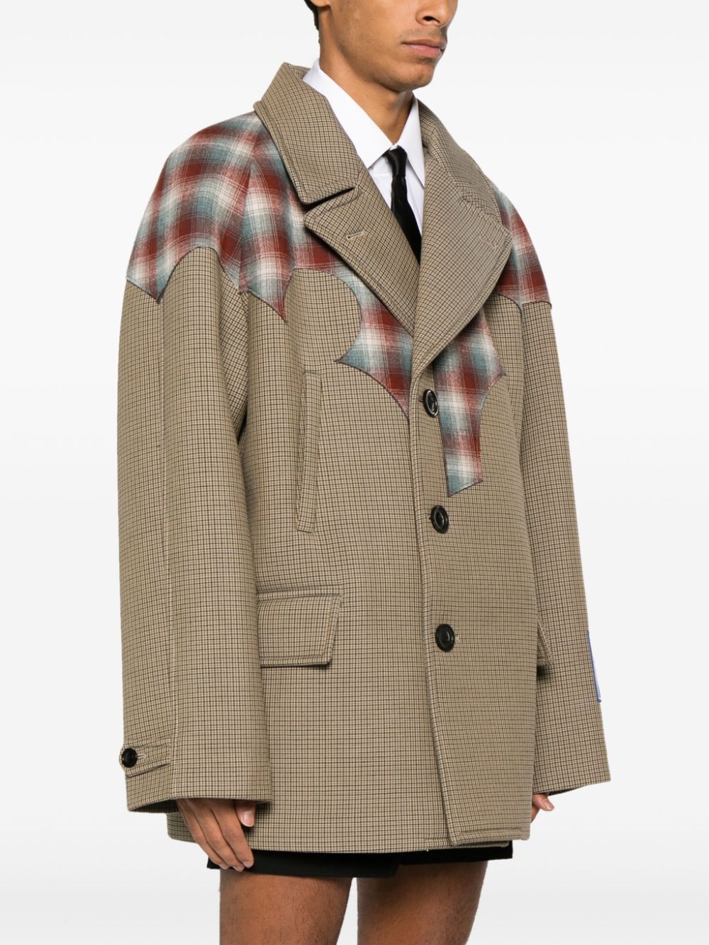 男士棉毛混紡傑克藍格判斷設計款天絲維爾咖啡色大衣
