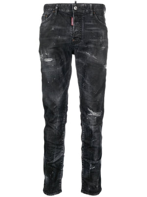 DSQUARED2 Black 5 Pocket Pants for Men - FW22 Collection