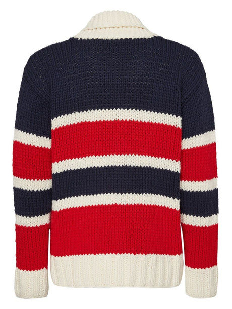 DSQUARED2 Multicolor Striped Crewneck Sweater