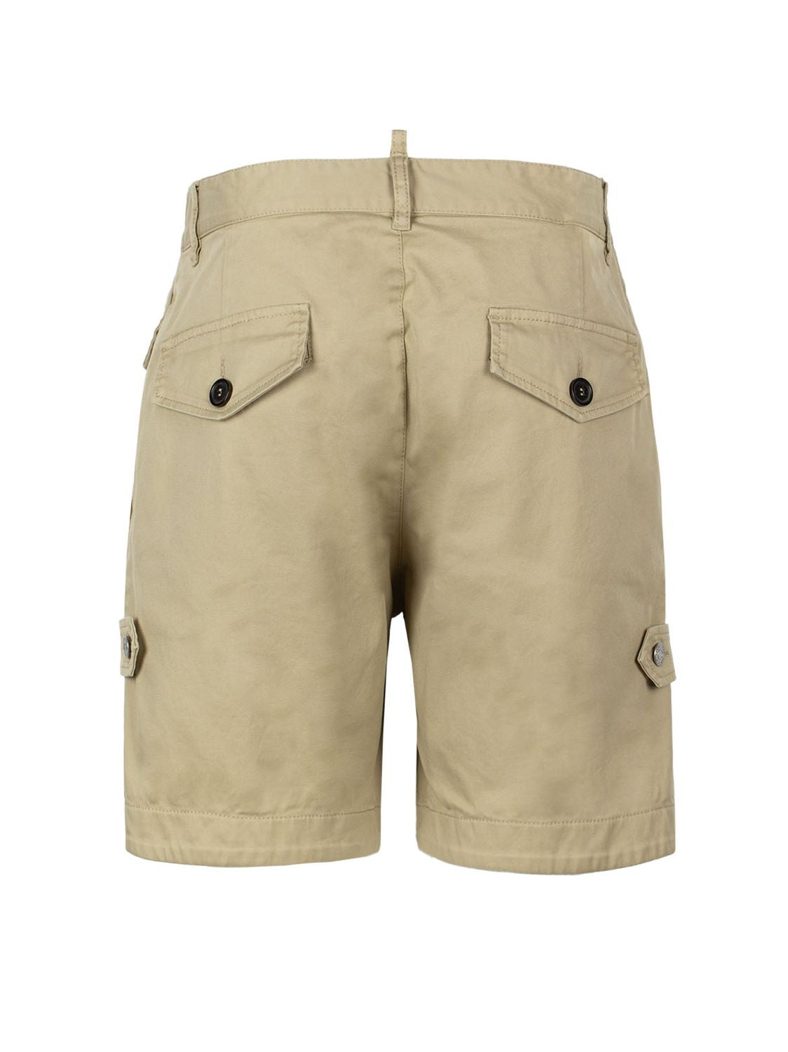 DSQUARED2 Men's Beige Heritage Cargo Shorts with Contrasting Trim