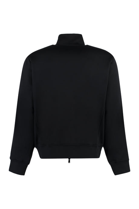 Men's Black Contrast Logo Bands Nylon Sweatshirt - FW23