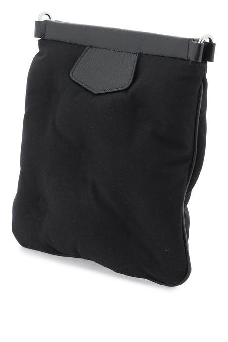 MAISON MARGIELA Versatile Unisex Handbag - Quilted Nylon with Leather Trims and Iconic Logo Tag Stitching
