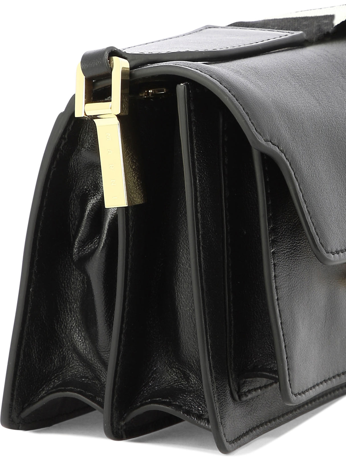 Túi đeo vai đen nhỏ mềm hàng hiệu Marni SS24 dành cho phái nữ