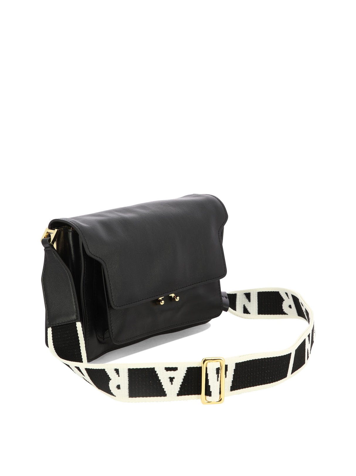 MARNI Classic Black Crossbody Bag for Women with Adjustable Leather Strap