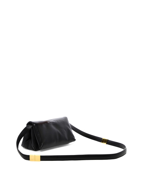Rectangular Buckle Shoulder Handbag, Adjustable Strap and Logo Detail
