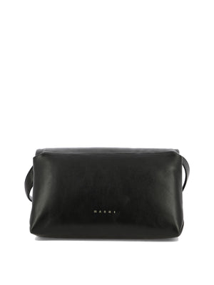 MARNI Women's Black Shoulder Handbag with Detachable Strap for FW23