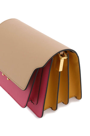 MARNI Multicolor Saffiano Leather Medium Trunk Crossbody Handbag with Gold-Tone Hardware for Women