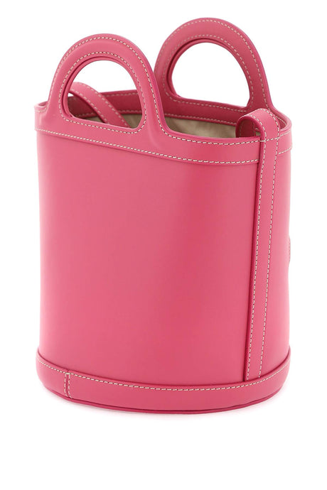 Fuchsia Tropicalia Leather Bucket Handbag for Women - FW23 Collection