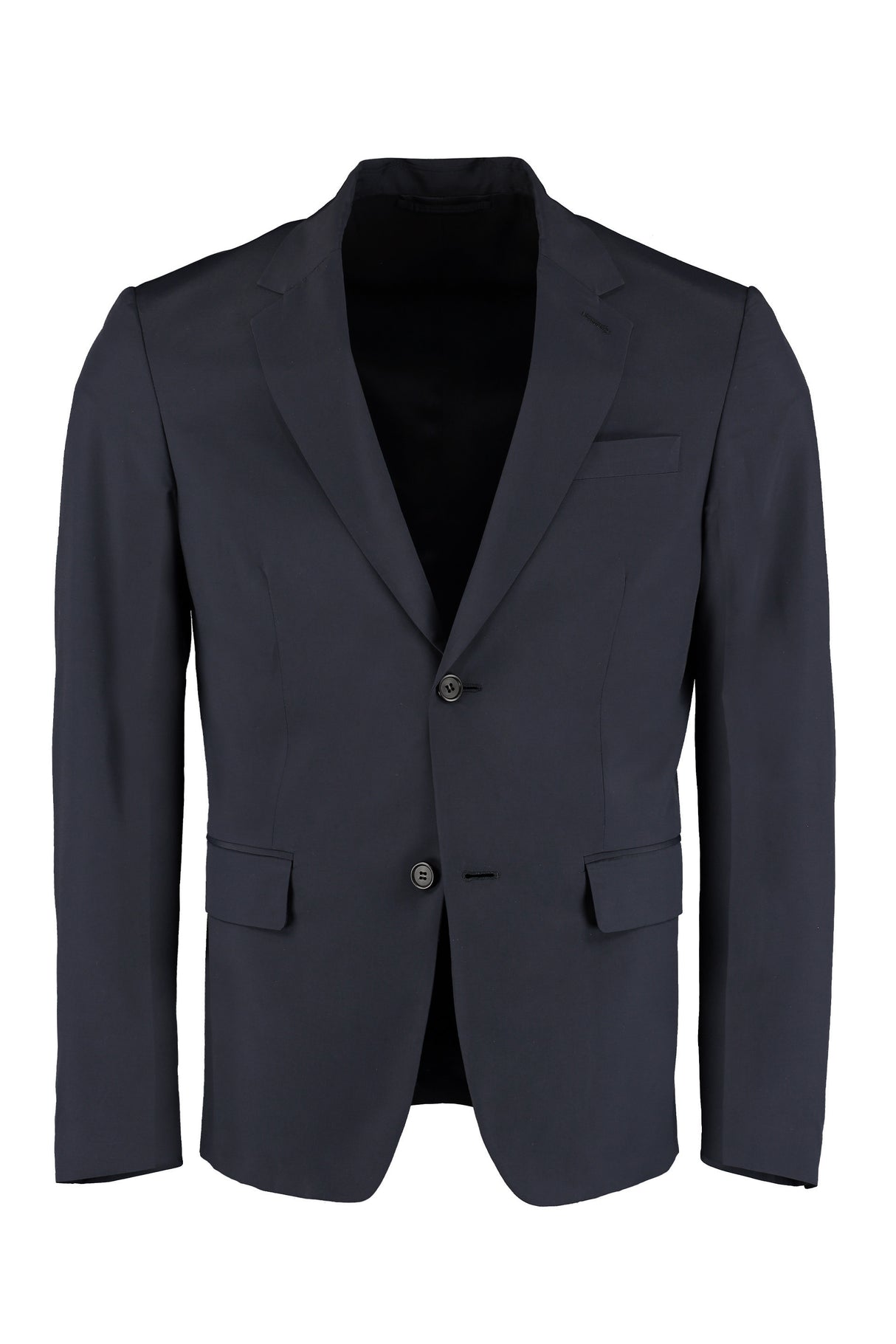 Blue Wool Single-Breasted Jacket - SS22 Collection