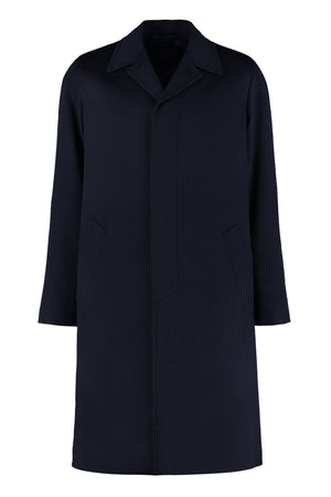 PRADA Classic Navy Single-Breasted Wool Jacket for Men