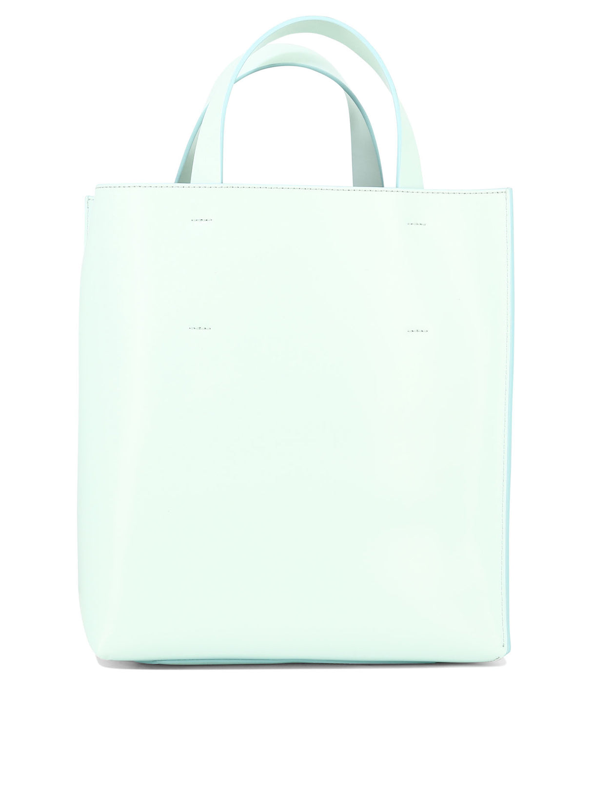 MARNI Women's Small Museo Colorblock Leather Tote with Detachable Strap - Light Blue