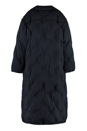 黑色宽松填充夹克-环保双排扣外套女装 FW23