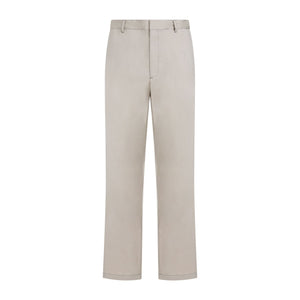 PRADA Cotton Trousers for Men in Neutral Nude - SS24 Collection