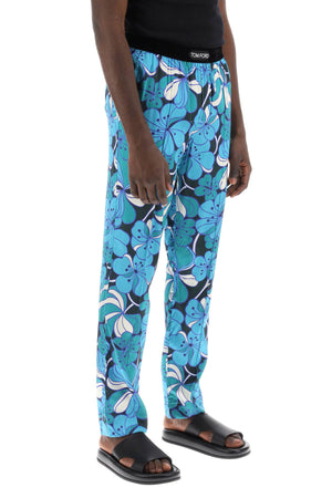 TOM FORD Multicolor Floral Silk Pajama Pants for Men- Relaxed Fit, Tapered Cut