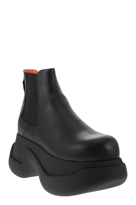 MARNI Ultra-Thick Rubber Chelsea Boot for Women in Black