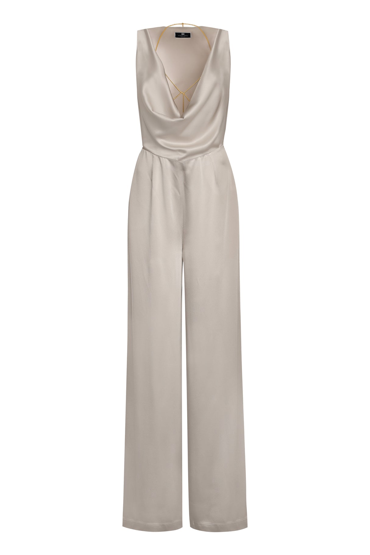 Pearl Sleeveless Jumpsuit with Gold Bra Accessory