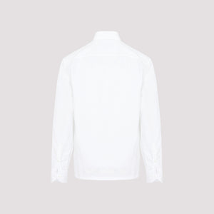 男士FW23款白色棉质Poplin衬衫