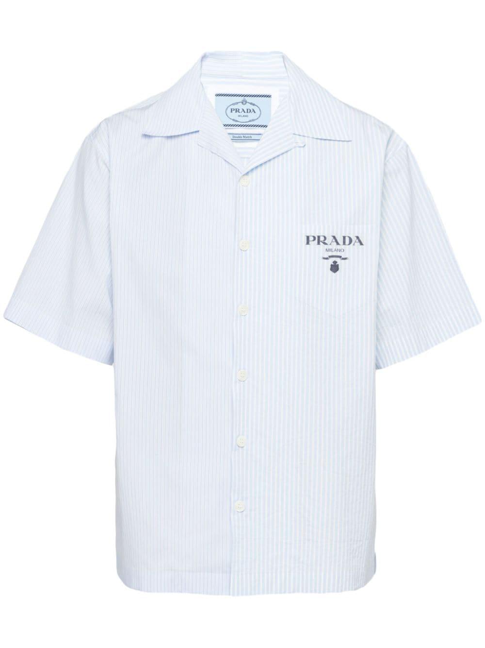 PRADA Stylish Men's Cotton Shirt in Sky Blue - SS24 Collection