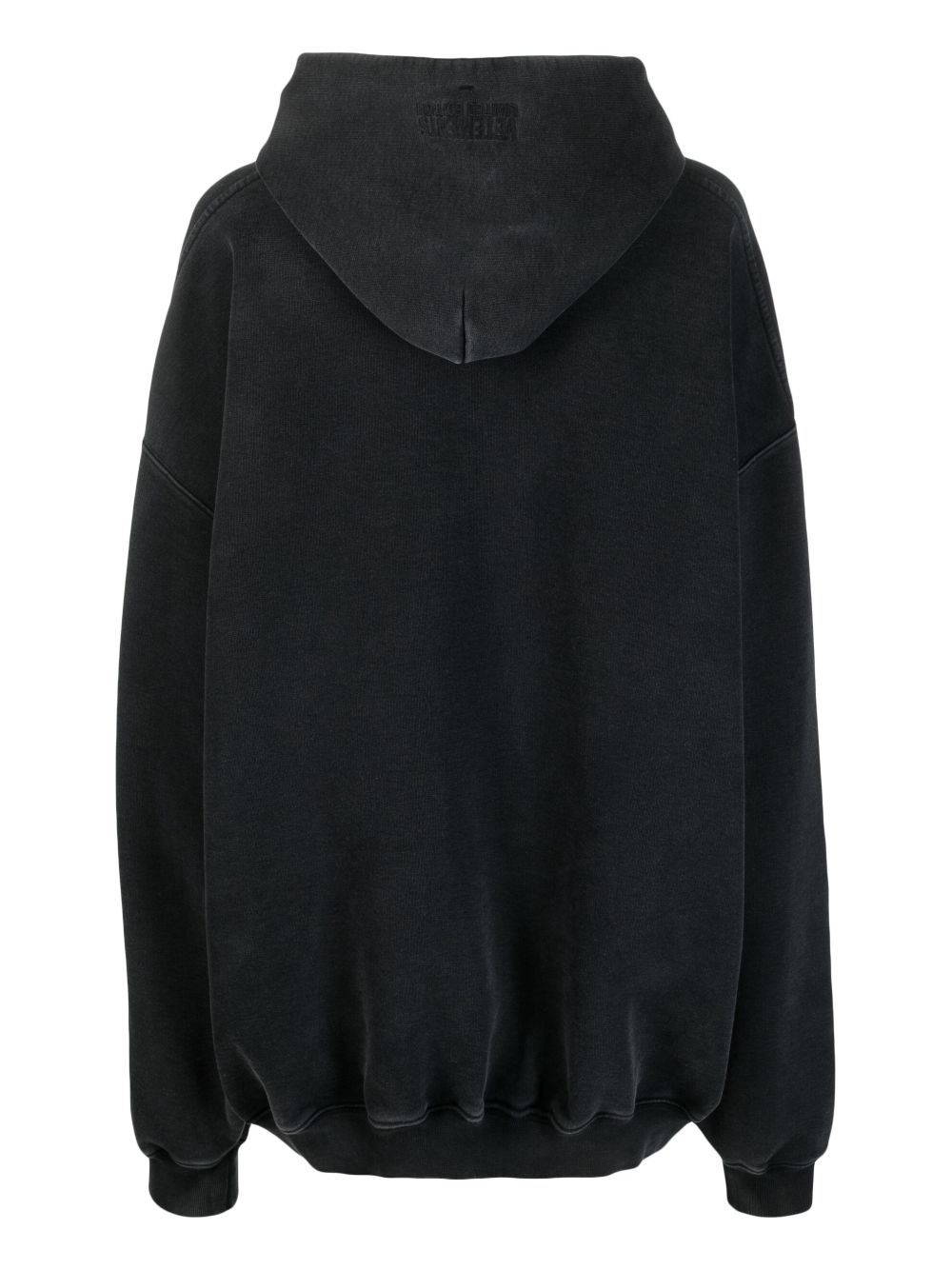 女装黑色标志印花帽衫 - FW23系列
