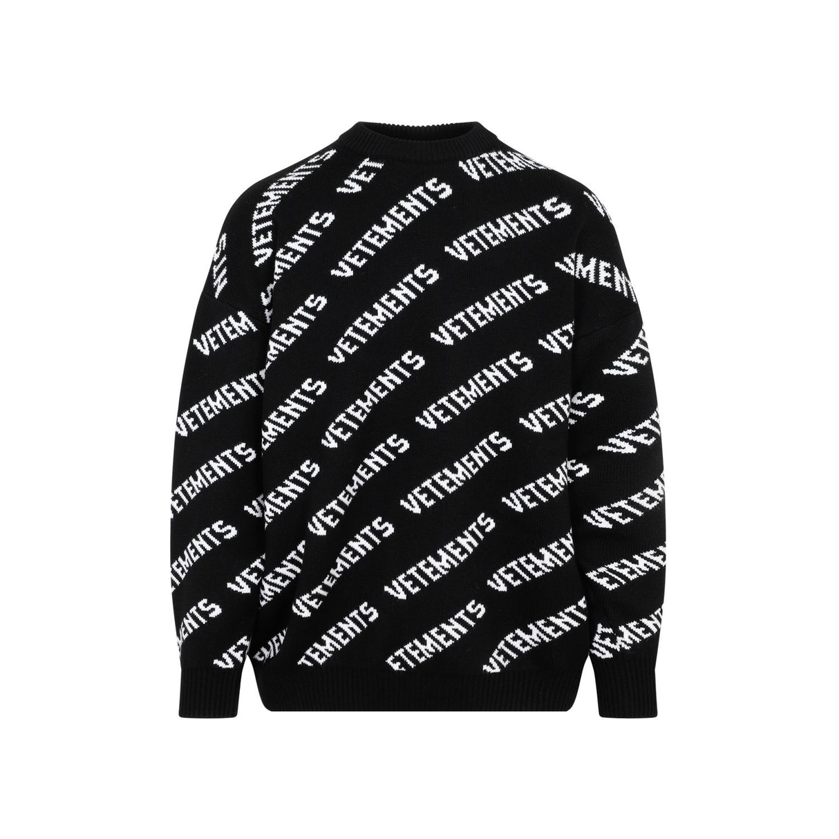 VETEMENTS Black Monogram Sweater for Men - FW23 Collection
