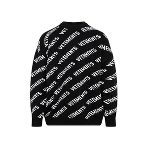 Men's Black Monogram Sweater - FW23 Collection