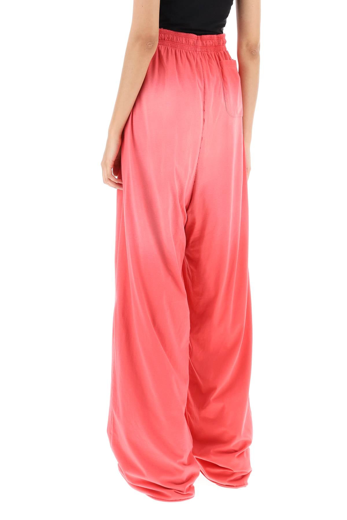 粉色SS23限量版双层圆领女士运动裤