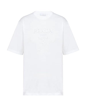 PRADA Classic White Cotton T-Shirt for Men - FW23 Collection