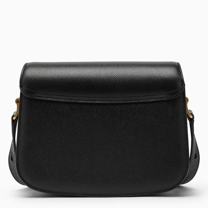 AMI PARIS Black Leather Shoulder Handbag for Women - SS24 Collection