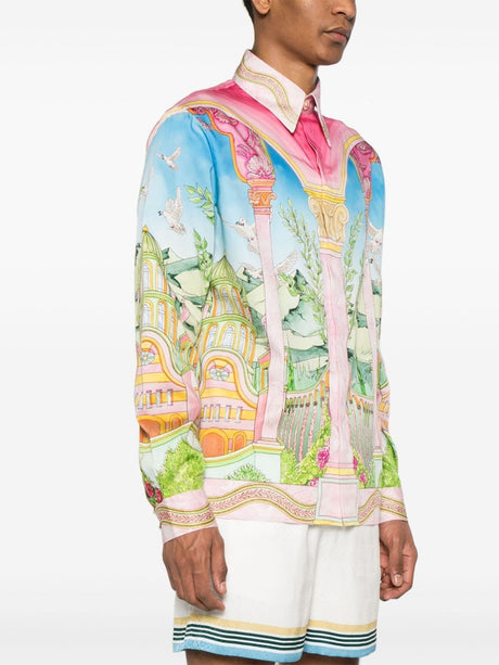 Multicolour Le Jardin Ideal Printed Cotton Shirt for Men - SS24