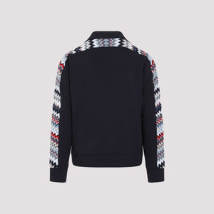 MISSONI Navy Cotton Sweatshirt for Men - SS24 Collection