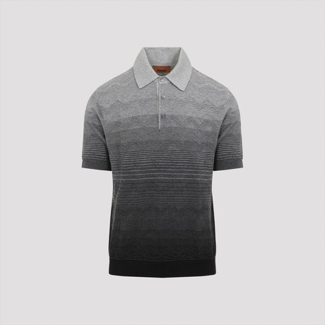 MISSONI Luxury Grey Cotton Polo Shirt